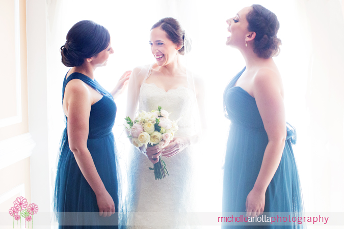 sisters talking to bride