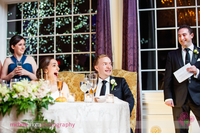 laughter during best man toast