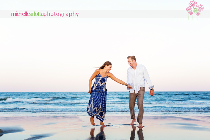 asbury park beach new jersey sunset engagement session