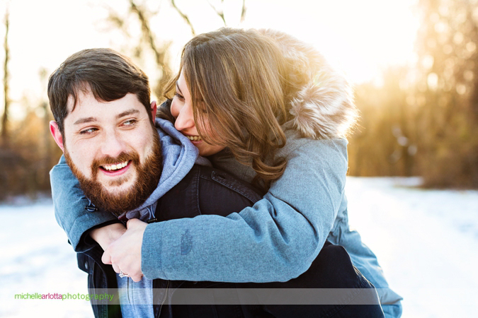 winter engagement session new jersey
