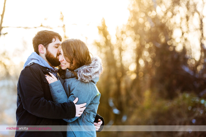 winter engagement session new jersey