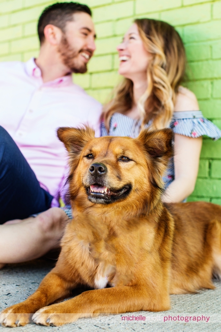 asbury park engagement session with dog