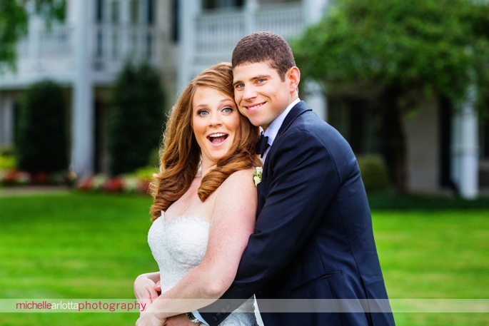 Madison hotel fall wedding New Jersey bride and groom
