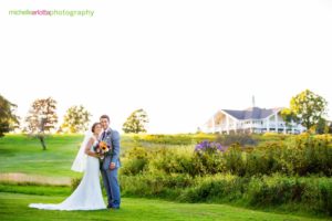 Bride And Groom With Berkshire Hills Country Club In The