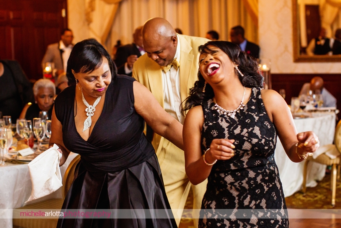 fun wedding reception at Nassau Inn in New Jersey photographed by michelle Arlotta photography