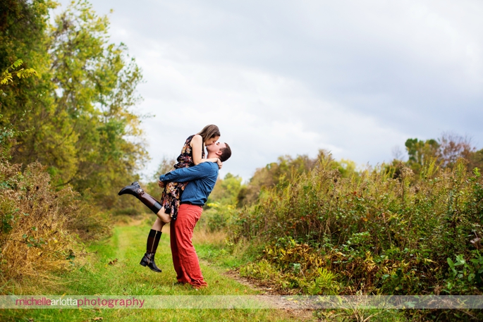 Frenchtown New Jersey fall engagement session