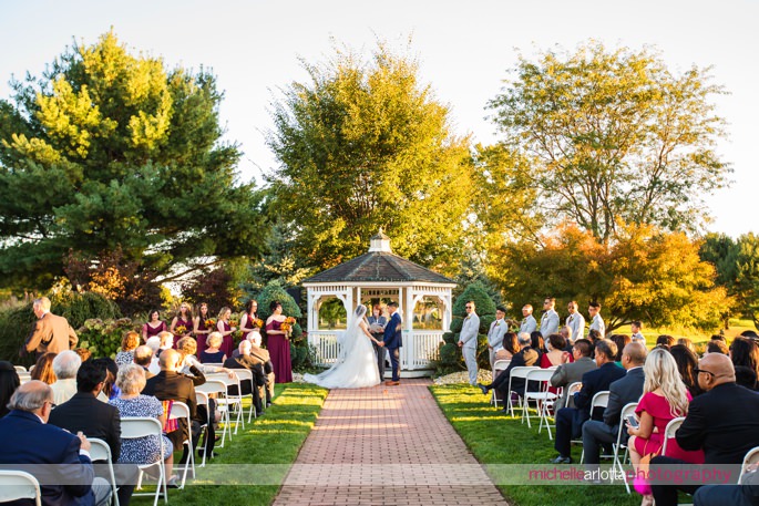outdoor wedding ceremony at New Jersey's battleground country club