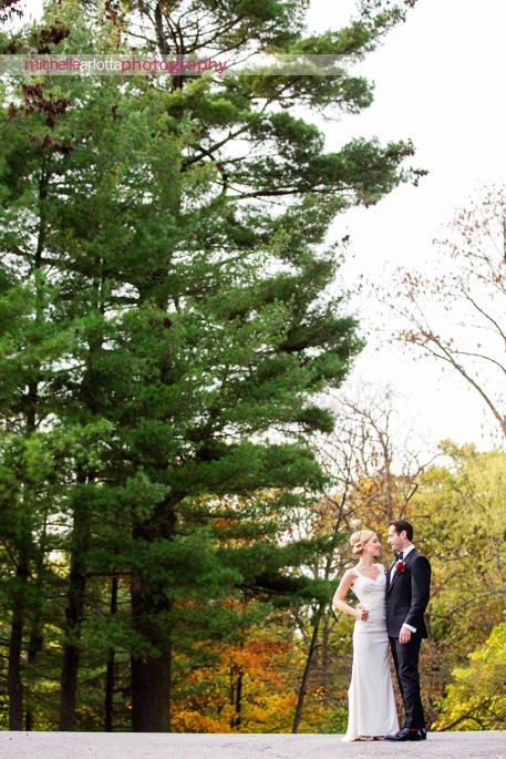 elegant bride and groom at brotherhood winery fall wedding in the Hudson valley, ny by michelle Arlotta photography