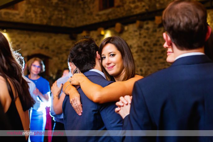 brotherhood winery elegant wedding reception guests dancing photographed by michelle Arlotta photography