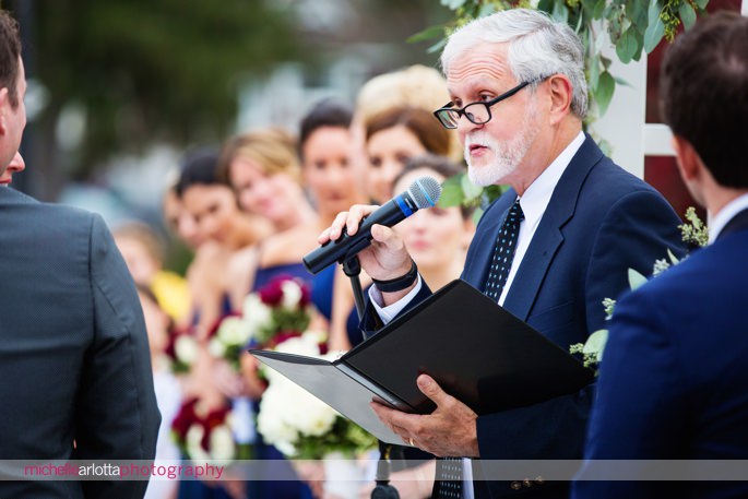 outdoor wedding ceremony on New Jersey boardwalk