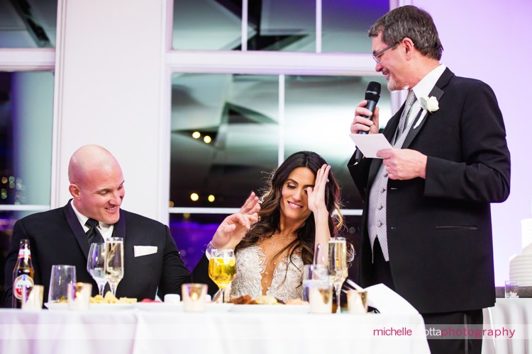 father of the bride gives a toast