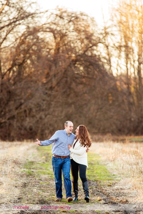 Frenchtown New Jersey winter engagement session