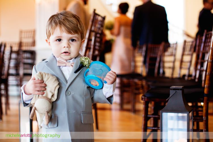 ring bearer ready to party