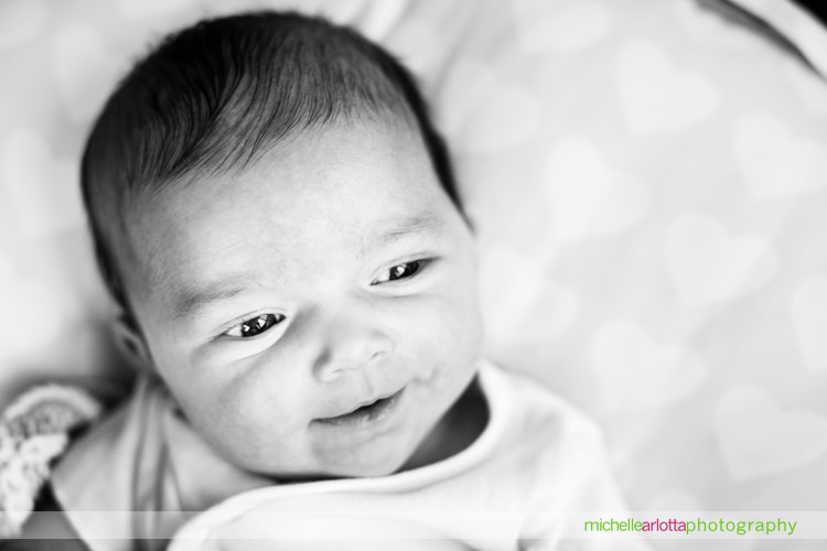 new Jersey newborn baby black and white portrait