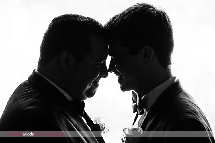 same sex nj wedding silhouette of couple