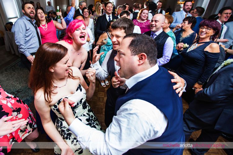 wedding guests at denville New Jersey rockaway river country club reception