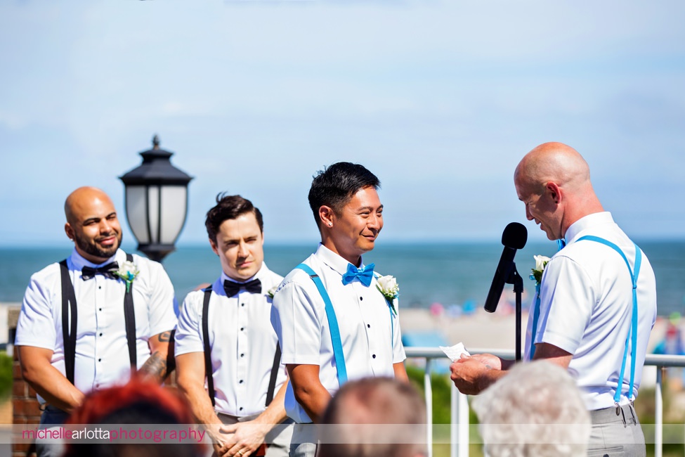 same sex cape may New Jersey rooftop wedding ceremony