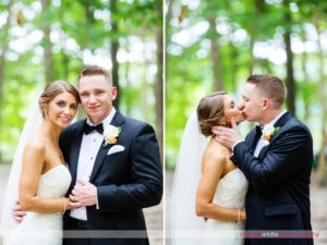 bride in miss Stella York wedding gown and groom at shadowbrook at Shrewsbury nj wedding