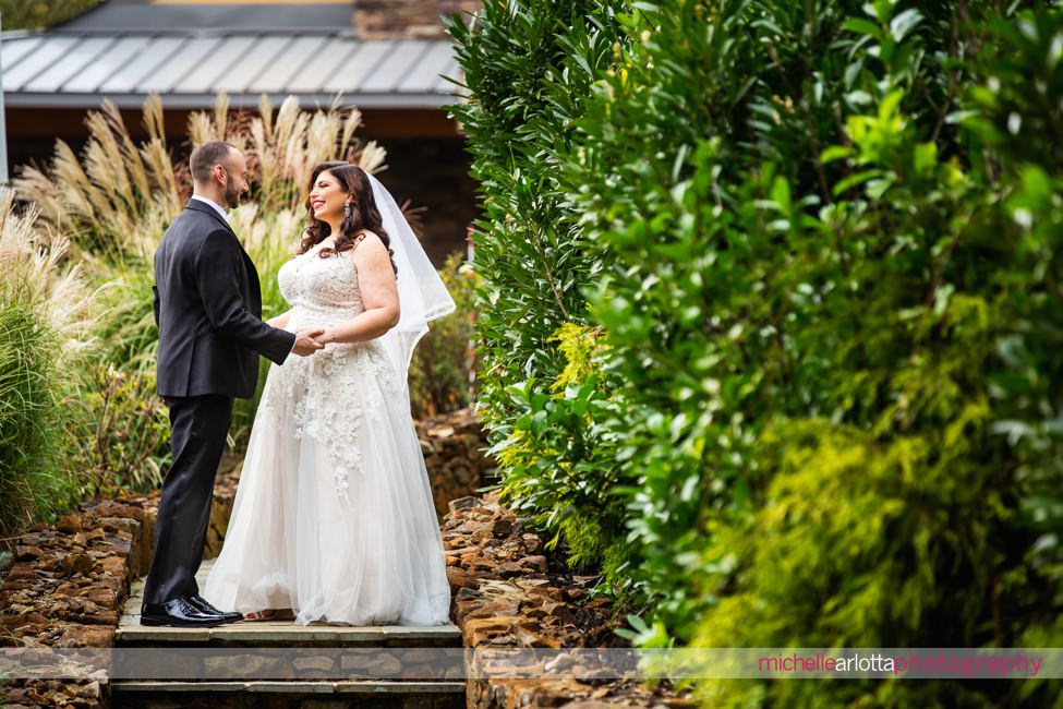 lodge at stirling ridge stone house New Jersey bride and groom wedding