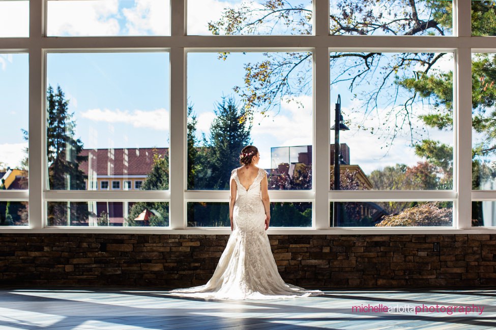 lodge at stirling ridge stone house nj wedding bridal portrait