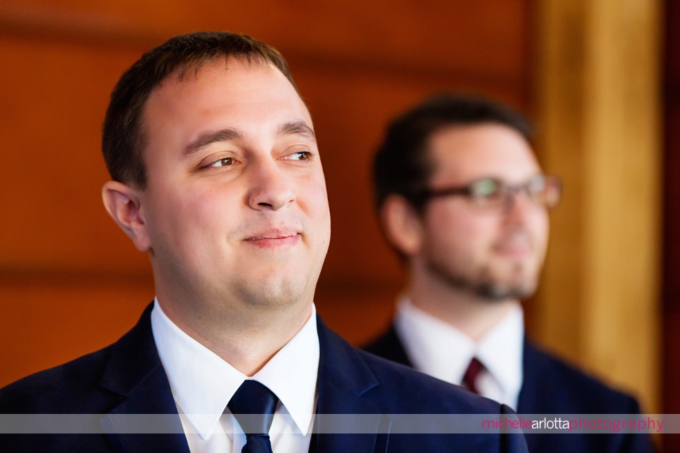 lodge at stirling ridge stone house New Jersey indoor wedding ceremony