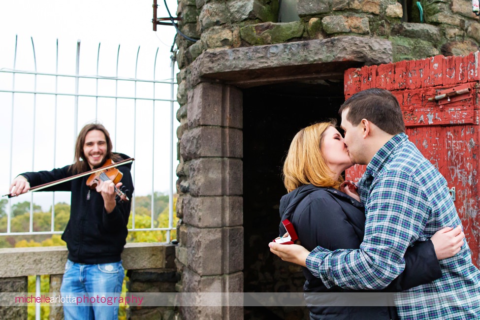 Bowman's Hill Tower Buck's County Pennsylvania wedding proposal