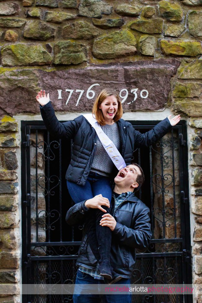 Bowman's Hill Tower Buck's County Pennsylvania wedding proposal