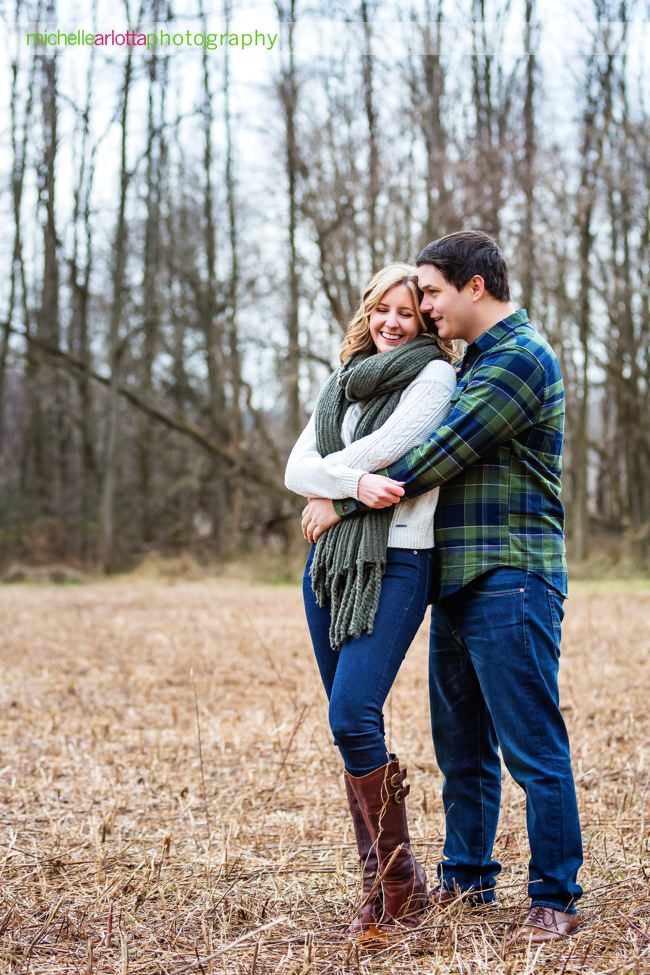 hunterdon county nj winter engagement session