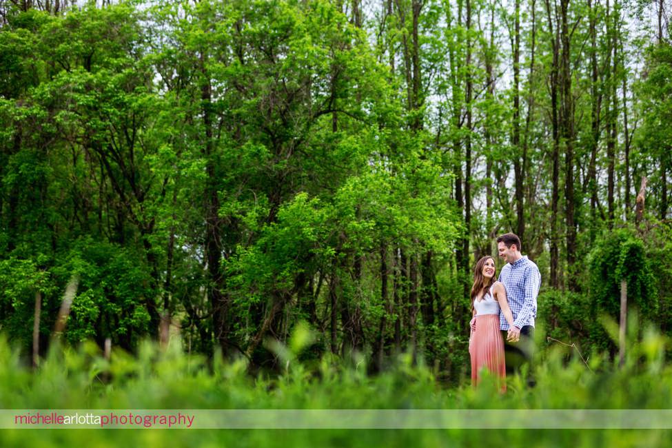 hunterdon county spring engagement session new jersey stone house wedding couple