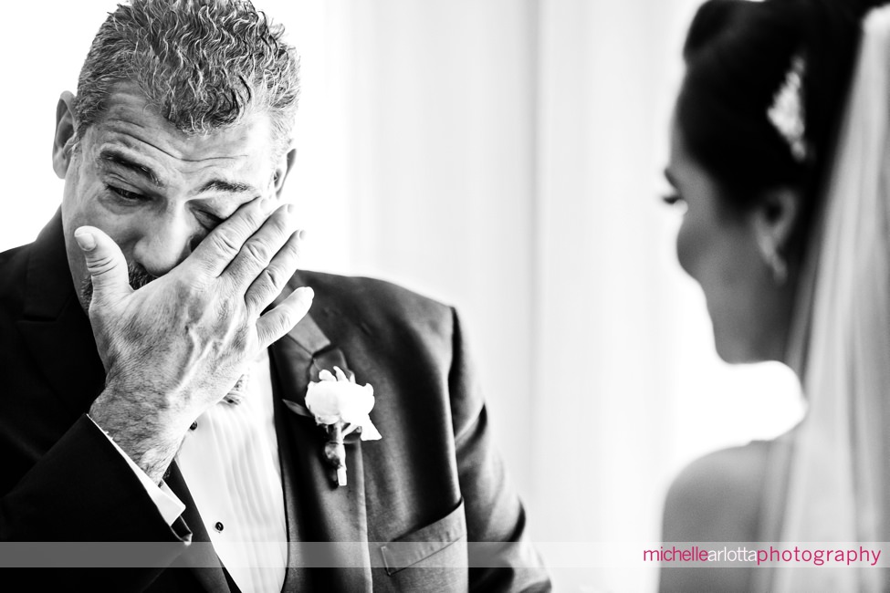Mansion at Mountain Lakes wedding father daughter first look new jersey