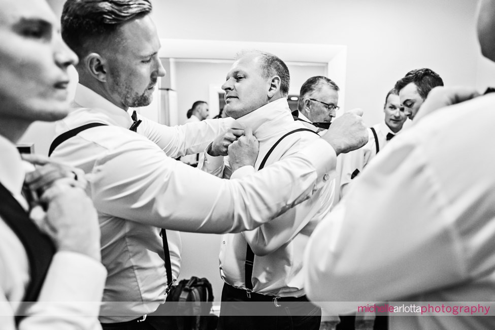 Mansion at Mountain Lakes wedding groom prep new jersey