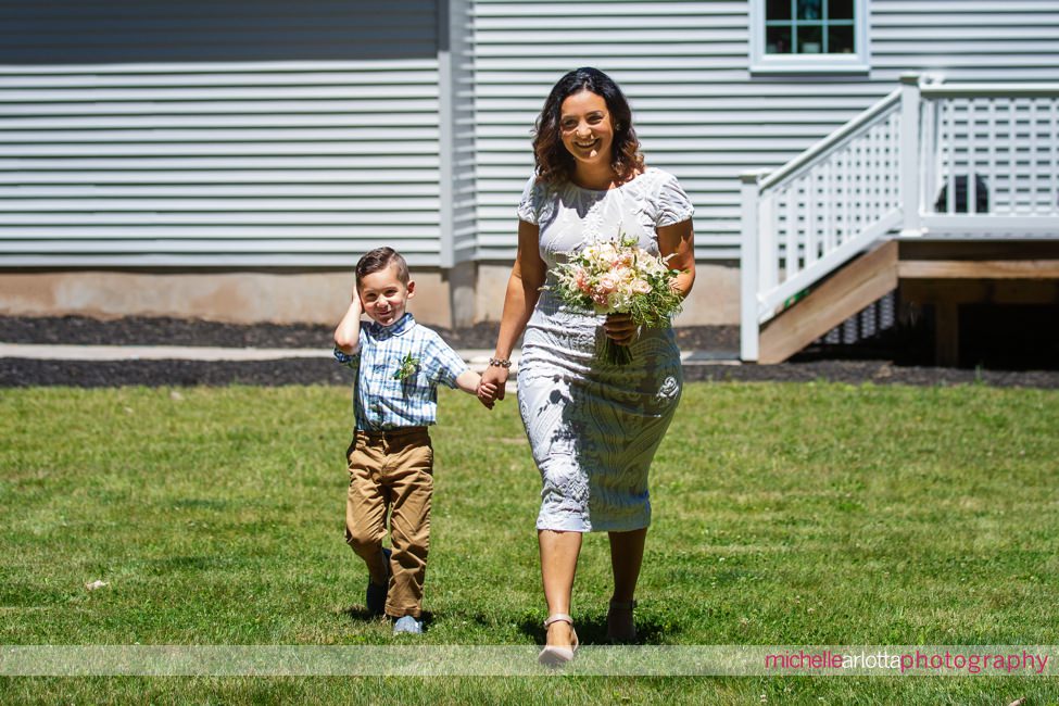 intimate summer backyard Frenchtown New Jersey wedding