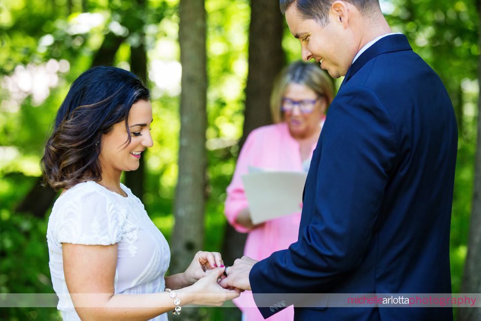 intimate summer backyard Frenchtown New Jersey wedding