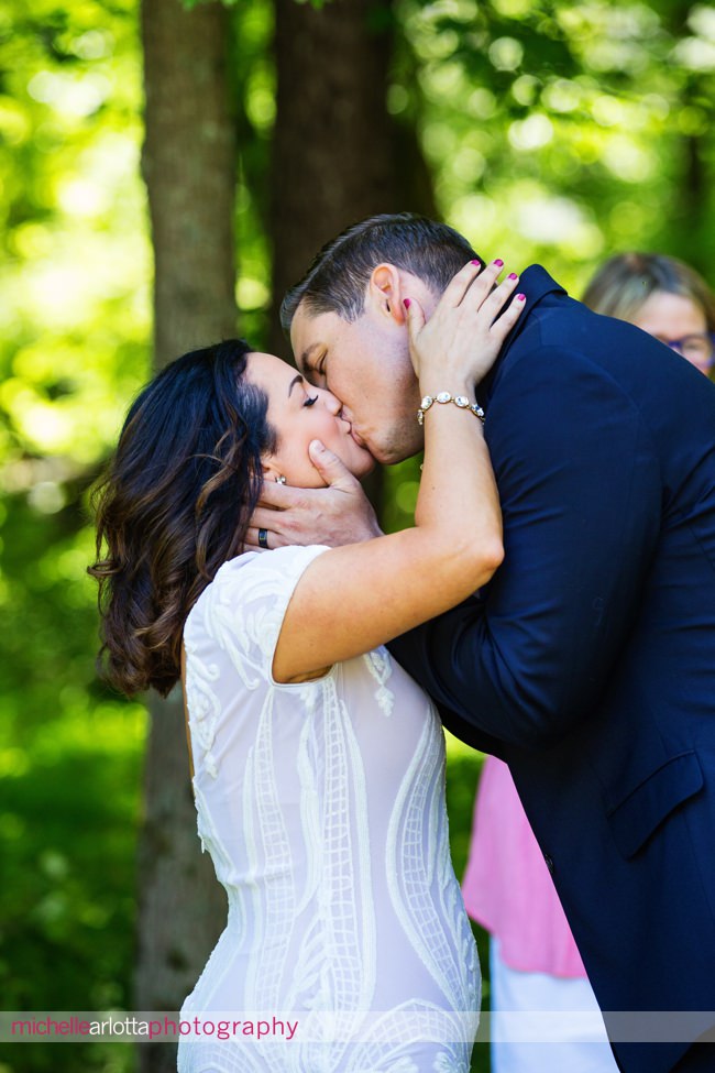 intimate summer backyard Frenchtown New Jersey wedding