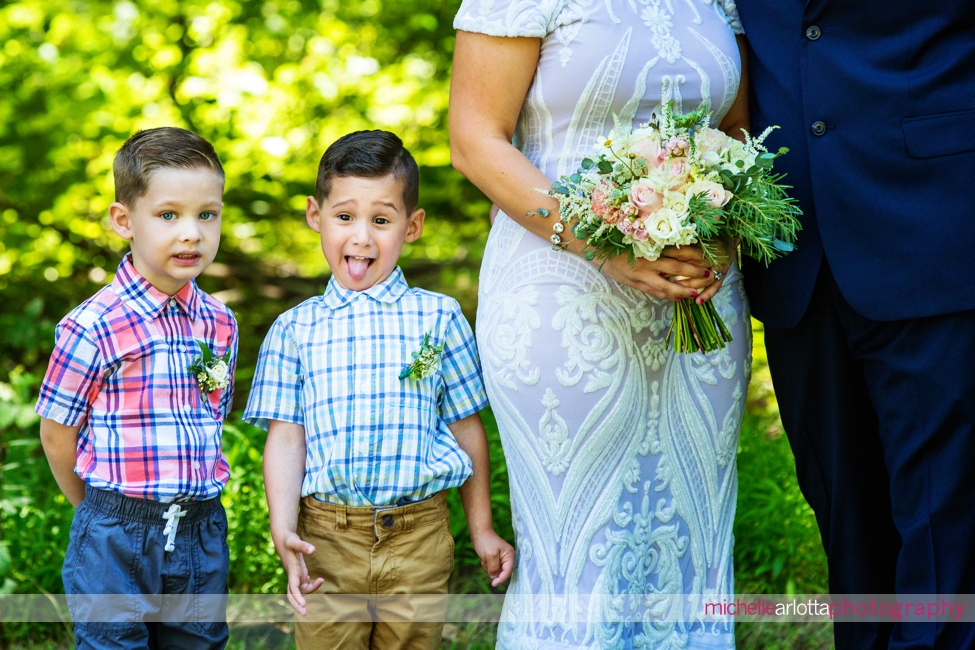 intimate summer backyard Frenchtown New Jersey wedding