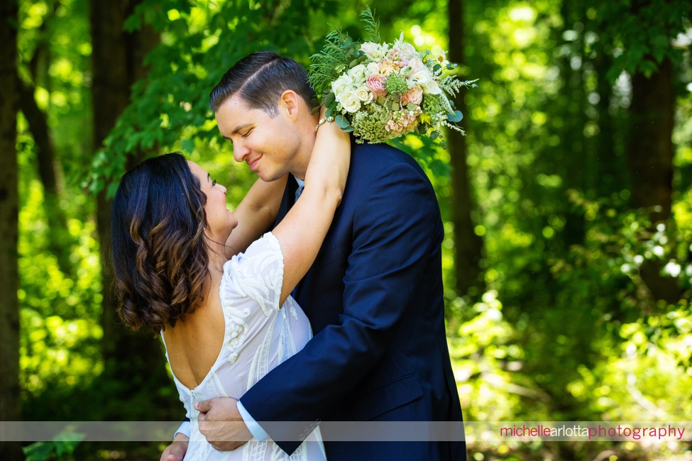 intimate summer backyard Frenchtown New Jersey wedding