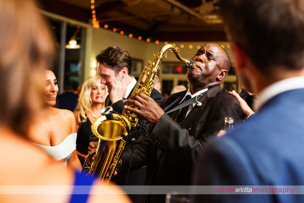 landmark venues Liberty House summer wedding new jersey reception with Time Machine band