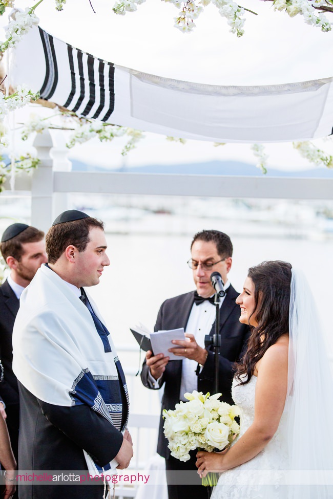View on the Hudson NY outdoor wedding ceremony along Hudson river