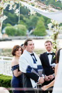 View on the Hudson NY outdoor wedding ceremony along Hudson river