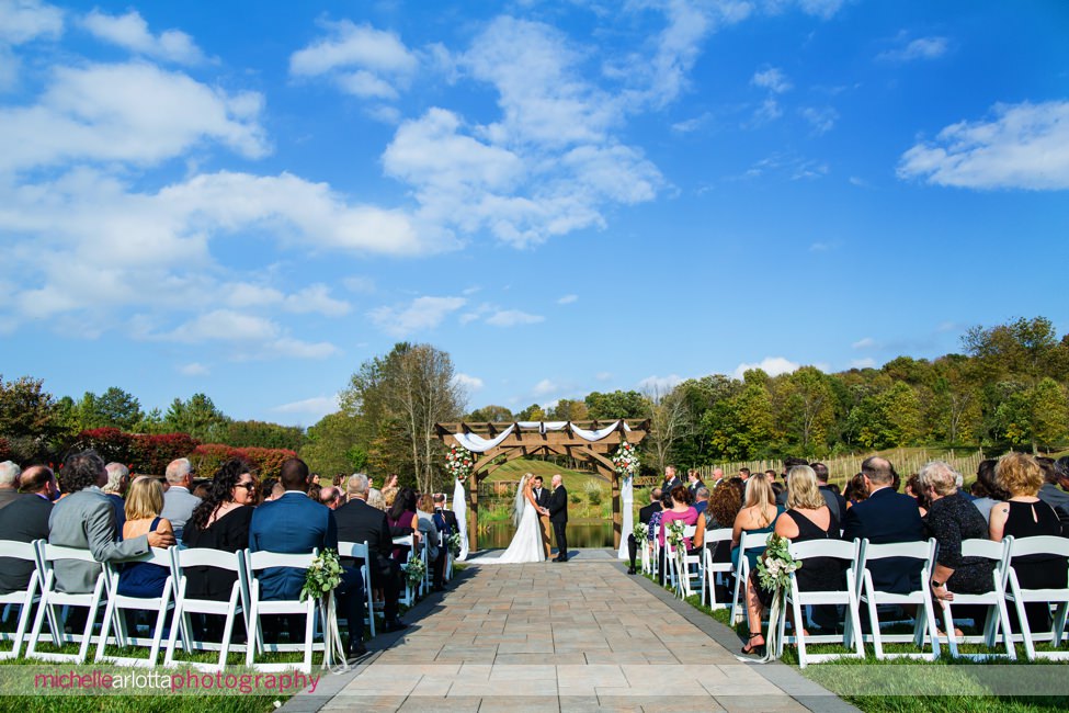 bear brook valley autumn wedding outdoor ceremony