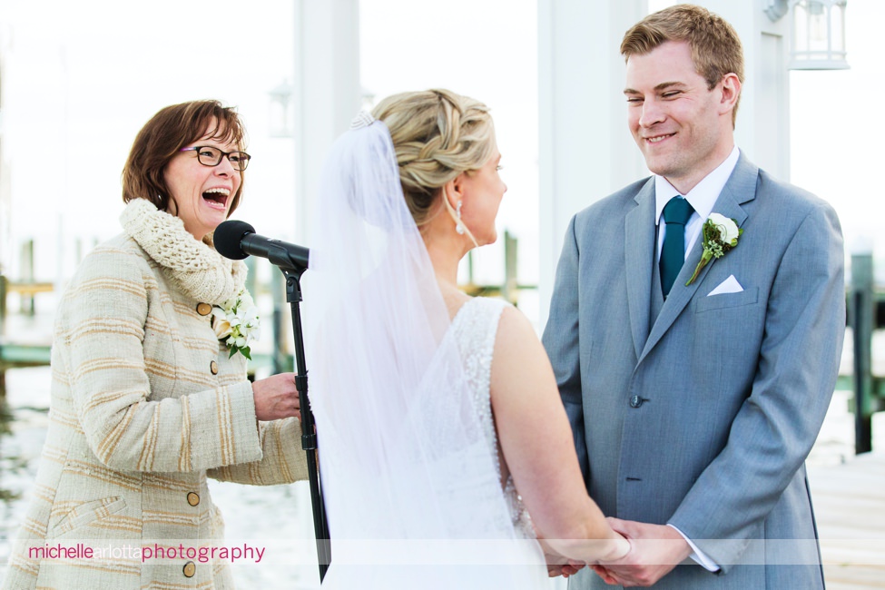 Martell's water's edge New Jersey outdoor wedding ceremony