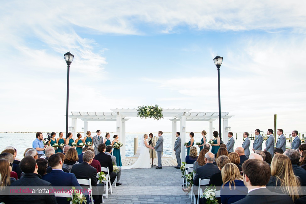 Martell's water's edge New Jersey outdoor wedding ceremony