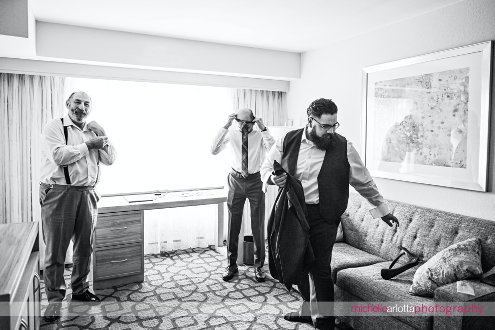 The manor NJ wedding groom prep