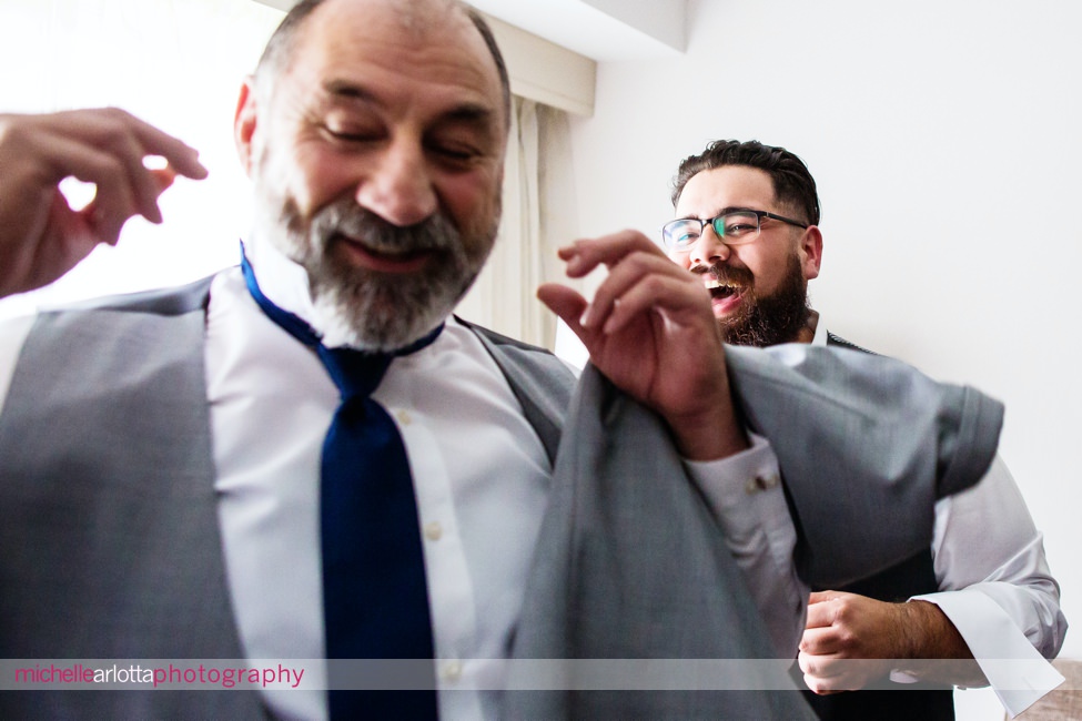 The manor NJ wedding groom prep