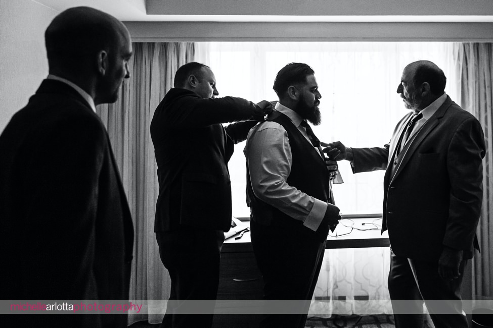 The manor NJ wedding groom prep