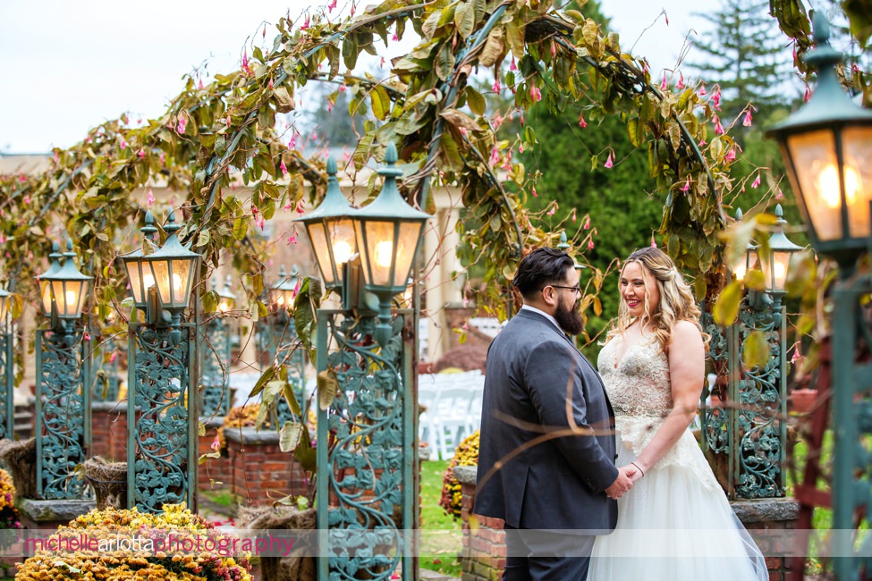 The manor NJ wedding bride and groom portraits