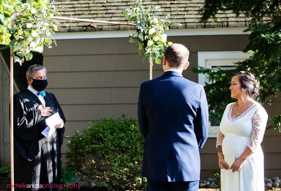 nj backyard microwedding wedding ceremony
