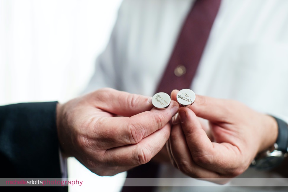 Desmond Hotel Malvern Pa Wedding groom prep cufflinks