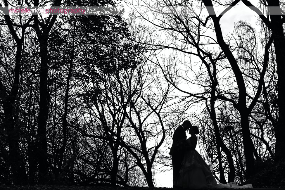 Desmond Hotel Malvern Pennsylvania Wedding bride and groom silhouette