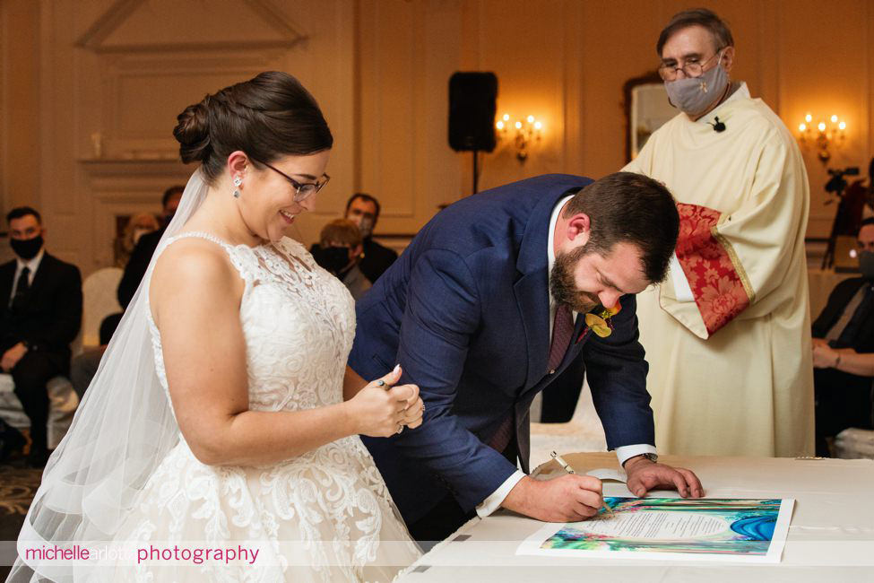 Desmond Hotel Malvern Pennsylvania Wedding ceremony ketubah signing